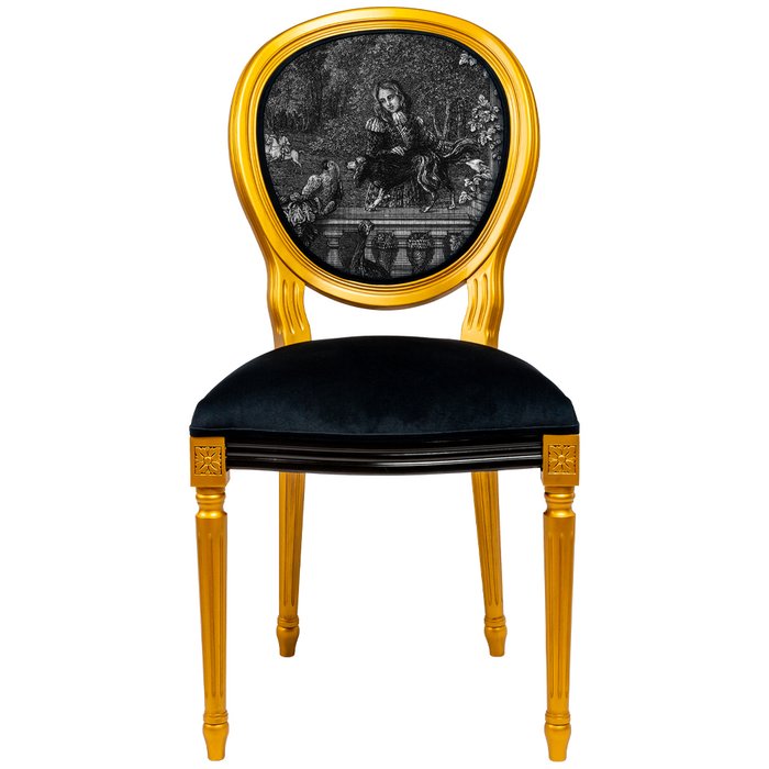 Стул Маримон Август черно-золотого цвета - купить Обеденные стулья по цене 32000.0