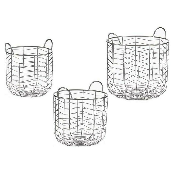 Набор корзин Серебристый Металл (3 pcs)