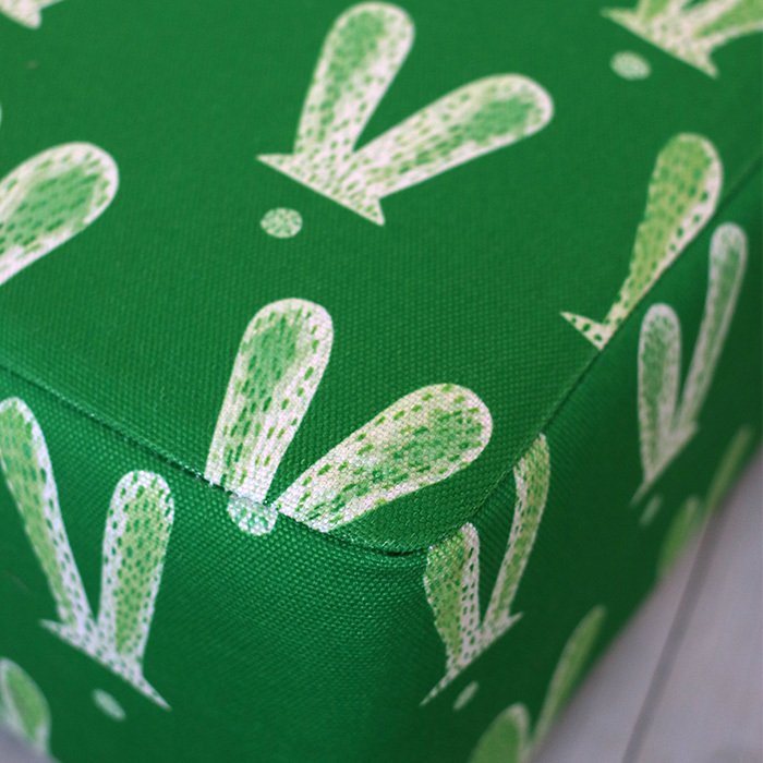Пуф напольная подушка с ушками зеленого цвета - купить Бескаркасная мебель по цене 7600.0