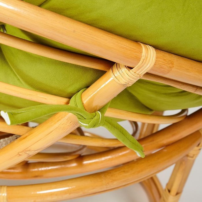 Кресло Papasan Honey с подушкой оливкового цвета - лучшие Садовые кресла в INMYROOM