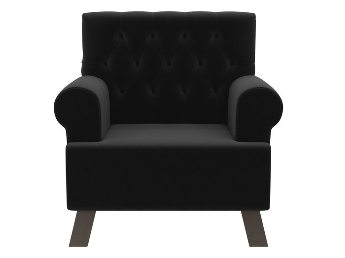 Кресло Хилтон черного цвета - купить Интерьерные кресла по цене 22990.0