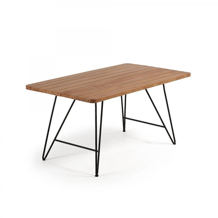 Обеденный стол Komme из массива тикового дерева - купить Садовые столы по цене 86990.0