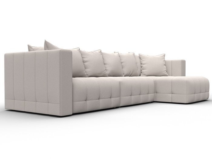 Угловой диван-кровать Лига-052 Лонг светло-бежевого цвета - лучшие Угловые диваны в INMYROOM Угловой диван-кровать Лига-052 Лонг светло-бежевого цвета - лучшие Угловые диваны в INMYROOM