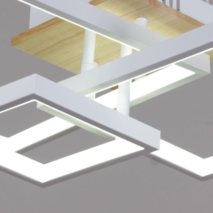 Потолочный светильник 98560-0.3-03 WH+WOOD (металл, цвет белый) - купить Потолочные светильники по цене 5510 Потолочный светильник 98560-0.3-03 WH+WOOD (металл, цвет белый) - купить Потолочные светильники по цене 5510