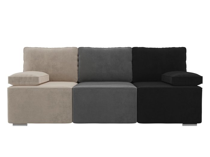 Прямой диван-кровать  Радуга бежево-серо-зеленого цвета - купить Прямые диваны по цене 33090.0