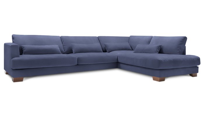 Угловой диван-кровать Марсель синего цвета - купить Угловые диваны по цене 111800.0