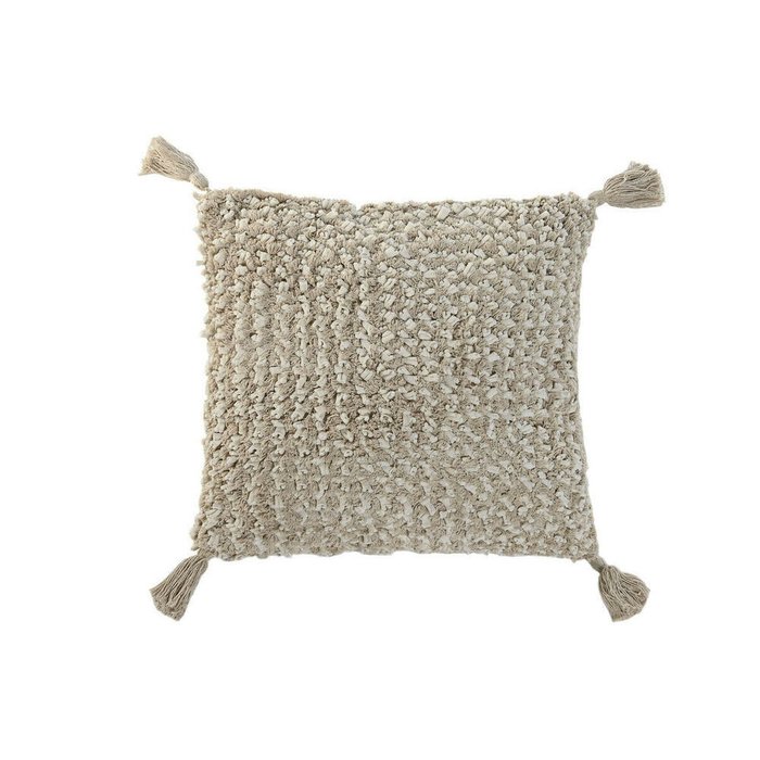 Подушка Boho 45х45 бежевого цвета