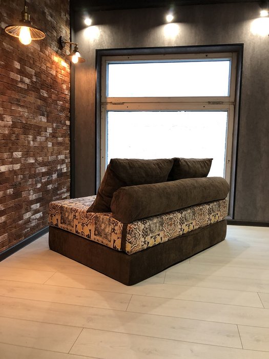 Бескаркасный диван-кровать Puzzle Bag Сиена XL коричнево-бежевого цвета - лучшие Бескаркасная мебель в INMYROOM