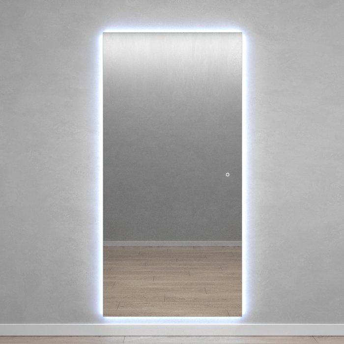 Настенное зеркало Halfeo NF LED XL 6000К с холодной подсветкой и сенсорной кнопкой - купить Настенные зеркала по цене 27900.0