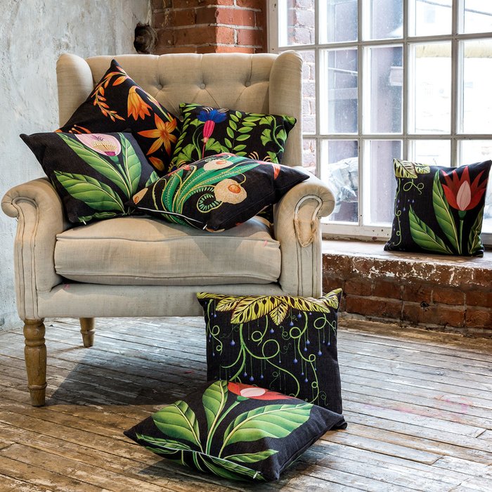 Декоративная подушка Тропический лес версия 6  - лучшие Декоративные подушки в INMYROOM