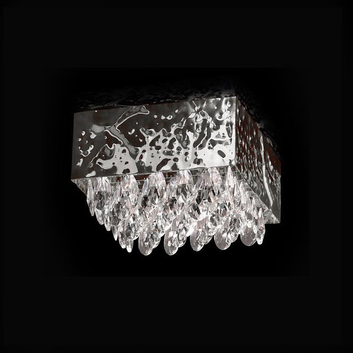 Потолочный светильник Lamp di Volpato Patrizia "Magma" с кулонами из хрусталя