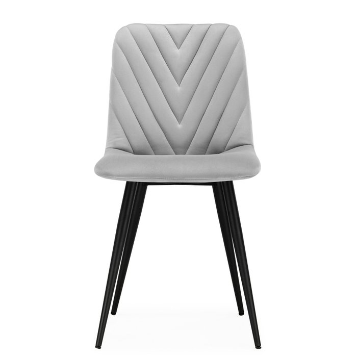 Стул Ральф светло-серого цвета с черными ножками - купить Обеденные стулья по цене 4190.0