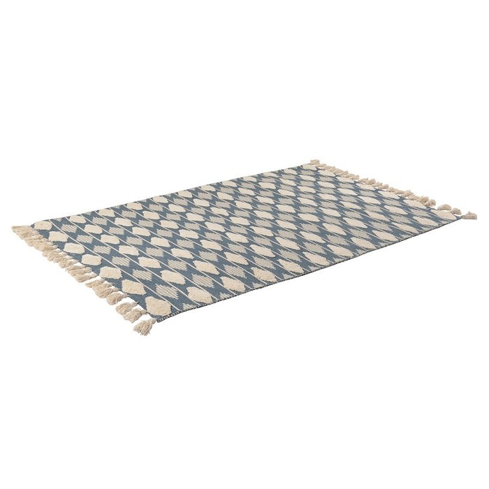 Ковер из хлопка Argyle 160х230 бежево-синего цвета - купить Ковры по цене 16992.0