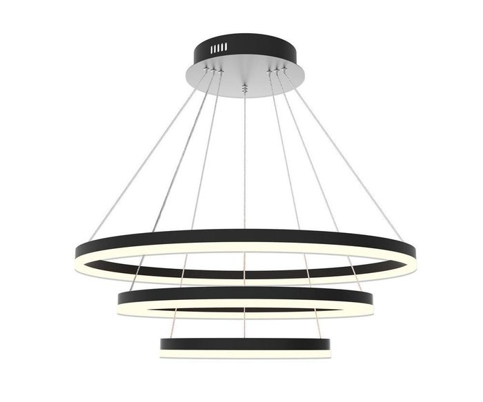 Подвесной светодиодный светильник Тор-Эко черного цвета