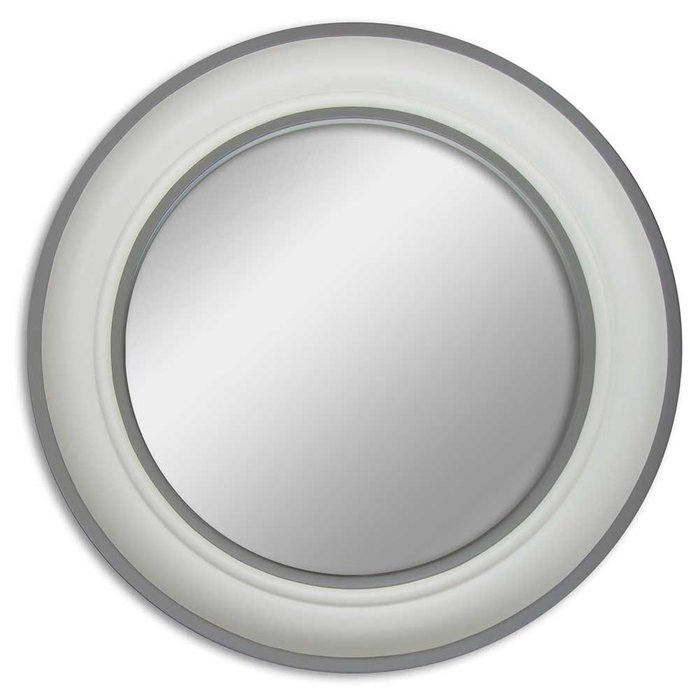 Настенное зеркало Салекс в раме черного цвета диаметр 48 - лучшие Настенные зеркала в INMYROOM