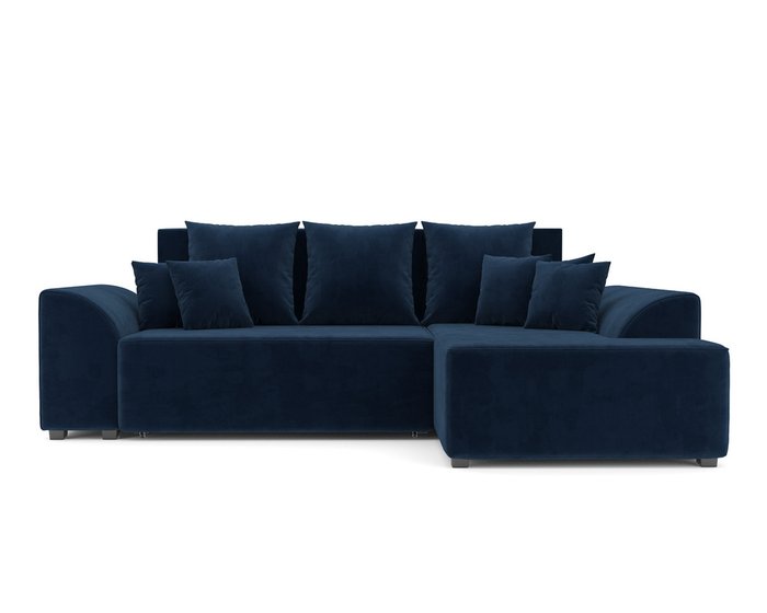 Угловой диван-кровать Каскад темно-синего цвета правый угол - купить Угловые диваны по цене 47990.0