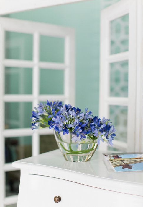 Композиция из искусственных цветов - Голубой агапантус - лучшие Декоративные цветы в INMYROOM