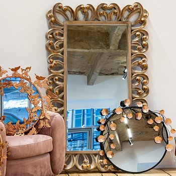 Настенное зеркало Милада Голд - купить Настенные зеркала по цене 5900.0