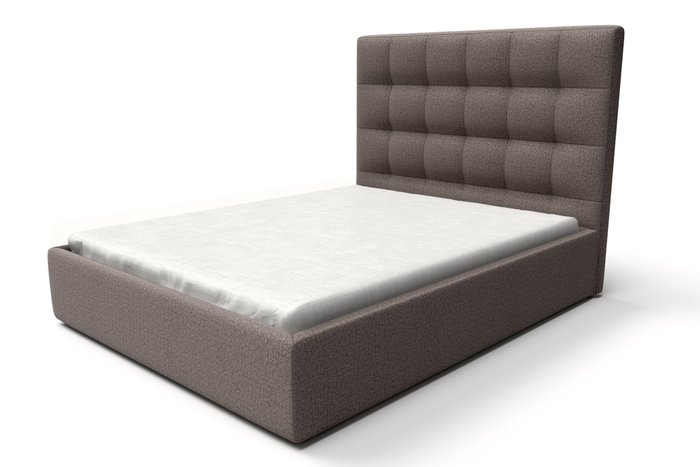 Кровать Quadro Bed 180х200 с подъёмным механизмом коричневого цвета