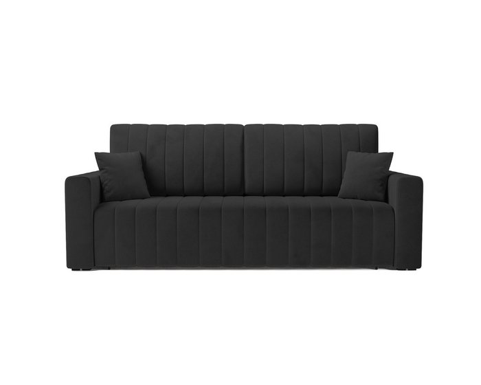 Прямой диван-кровать Лондон черного цвета - купить Прямые диваны по цене 36790.0