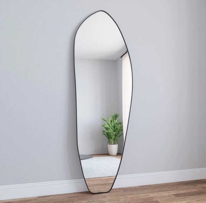 Настенное зеркало Organic XL в раме черного цвета - купить Настенные зеркала по цене 36500.0