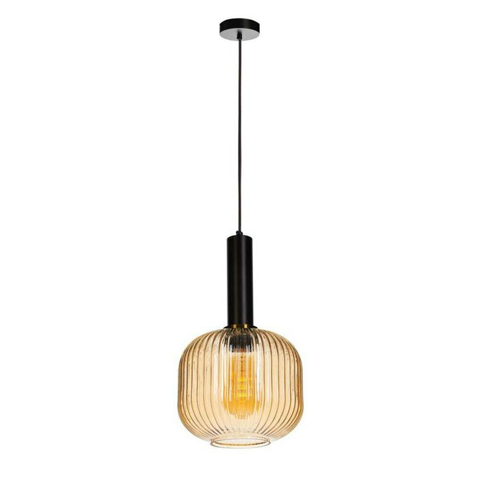 Подвесной светильник с янтарным плафоном - купить Подвесные светильники по цене 4610.0