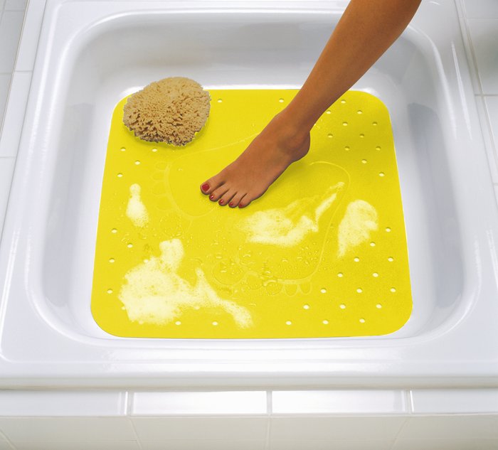 Коврик противоскользящий Plattfuss 54х54 желтого цвета - купить Коврики для ванной по цене 2072.0