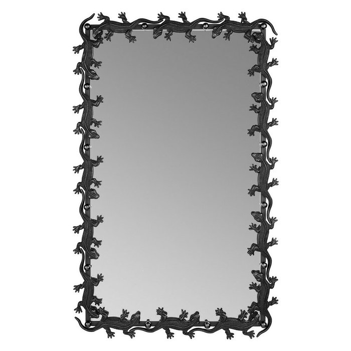 Зеркало настенное Ящерицы черного цвета