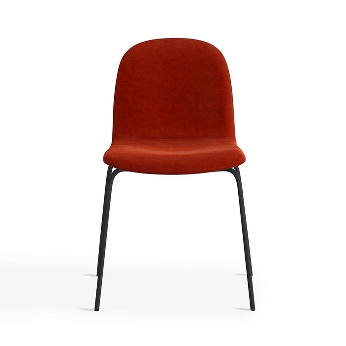 Стул из велюра Tibby красного цвета - купить Обеденные стулья по цене 26641.0