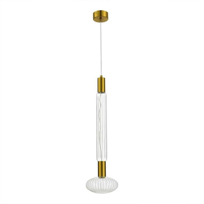 Светильник подвесной ST-Luce Латунь/Золотой, Прозрачный LED 2*3W 3000K TACCHE - купить Подвесные светильники по цене 13790.0