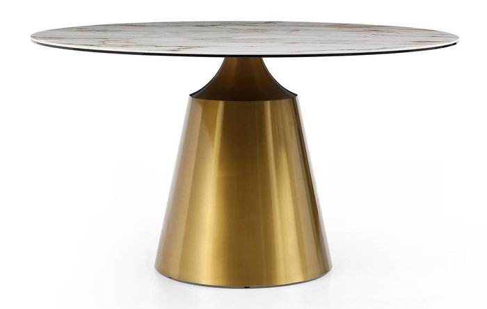 Обеденный стол Teresa бело-золотого цвета - купить Обеденные столы по цене 173575.0