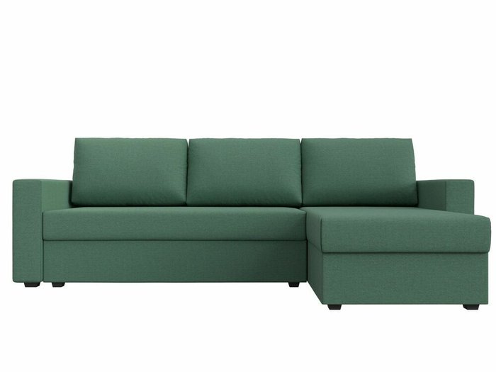 Угловой диван-кровать Траумберг Лайт зеленого цвета правый угол - купить Угловые диваны по цене 25999.0