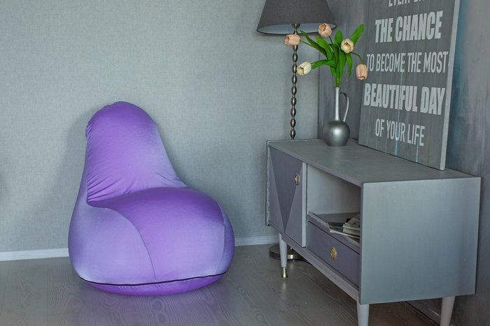 Кресло Flexy фиолетового цвета - лучшие Бескаркасная мебель в INMYROOM Кресло Flexy фиолетового цвета - лучшие Бескаркасная мебель в INMYROOM