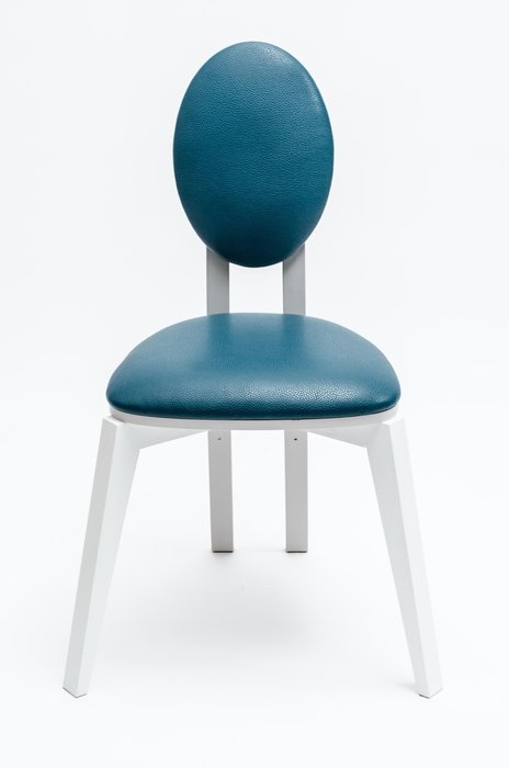 Стул Ellipse сине-белого цвета - купить Обеденные стулья по цене 18494.0