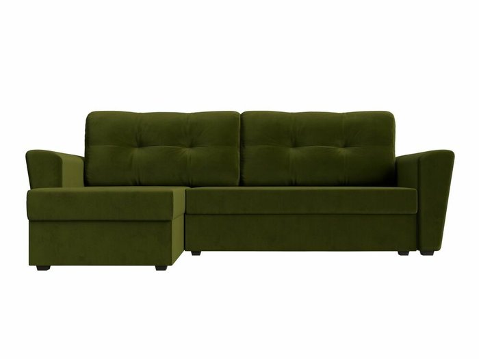 Угловой диван-кровать Амстердам лайт зеленого цвета левый угол - купить Угловые диваны по цене 27999.0