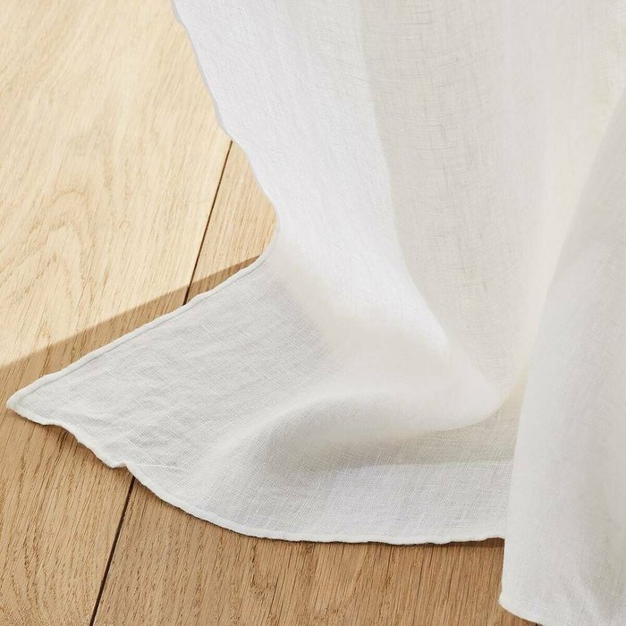 Штора из льна Romane 140x260 белого цвета - лучшие Шторы в INMYROOM Штора из льна Romane 140x260 белого цвета - лучшие Шторы в INMYROOM