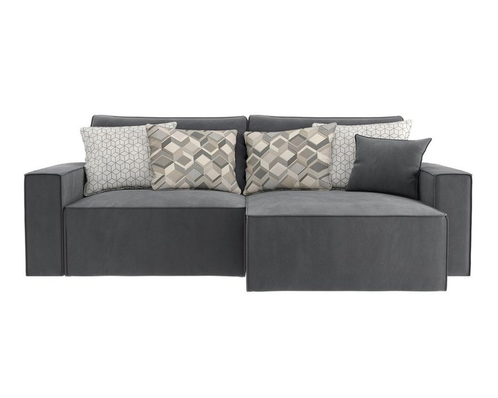 Угловой диван-кровать Корсо серого цвета