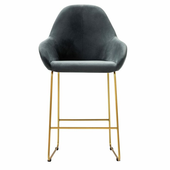 Стул полубарный Kent Diag серого цвета - купить Барные стулья по цене 12860.0