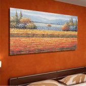 Декоративная картина на холсте "Осеннее поле" - купить Принты по цене 3490.0