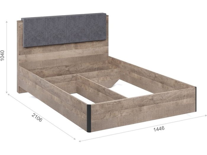 Кровать Стокгольм 140х200 серо-бежевого цвета - купить Кровати для спальни по цене 19774.0