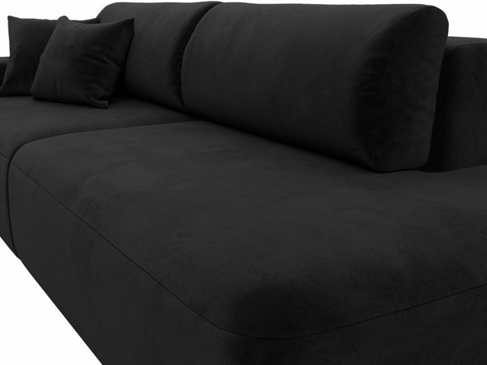 Диван-кровать Лига 036 Модерн черного цвета с левым подлокотником - лучшие Прямые диваны в INMYROOM