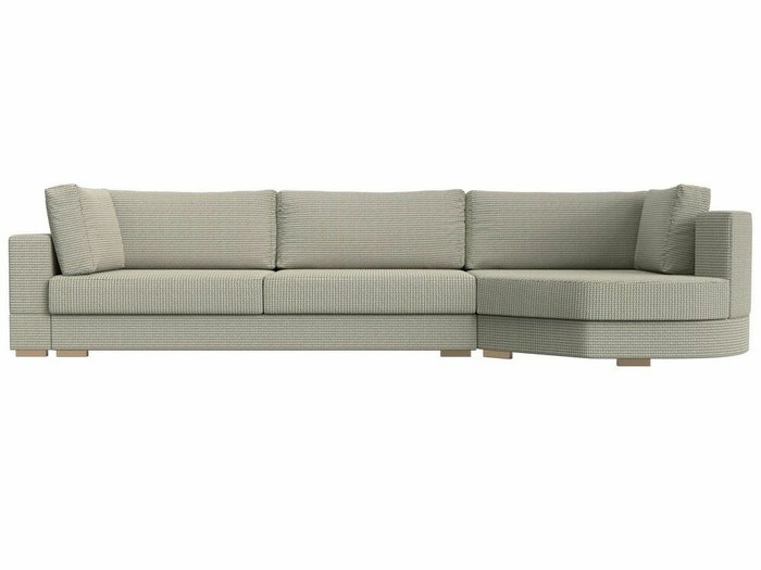Угловой диван-кровать Лига 026 серо-бежевого цвета правый угол - купить Угловые диваны по цене 85999.0