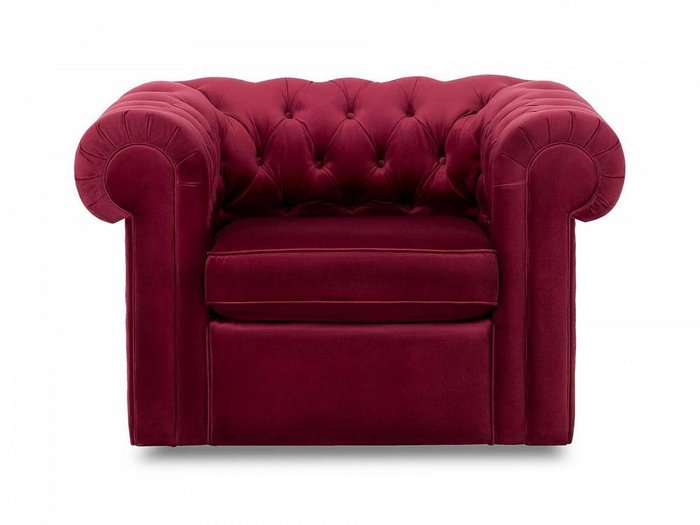 Кресло Chesterfield бордового цвета - купить Интерьерные кресла по цене 54800.0