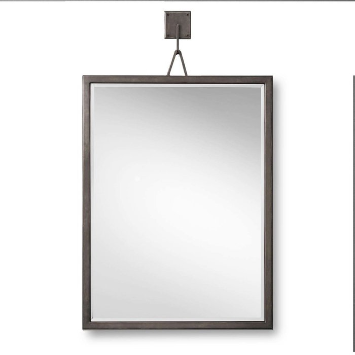 Металлическое настенное зеркало Icon 105x150 бронзового цвета 