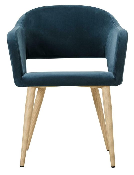 Стул Oscar темно-синего цвета с бежевыми ножками - купить Обеденные стулья по цене 11990.0