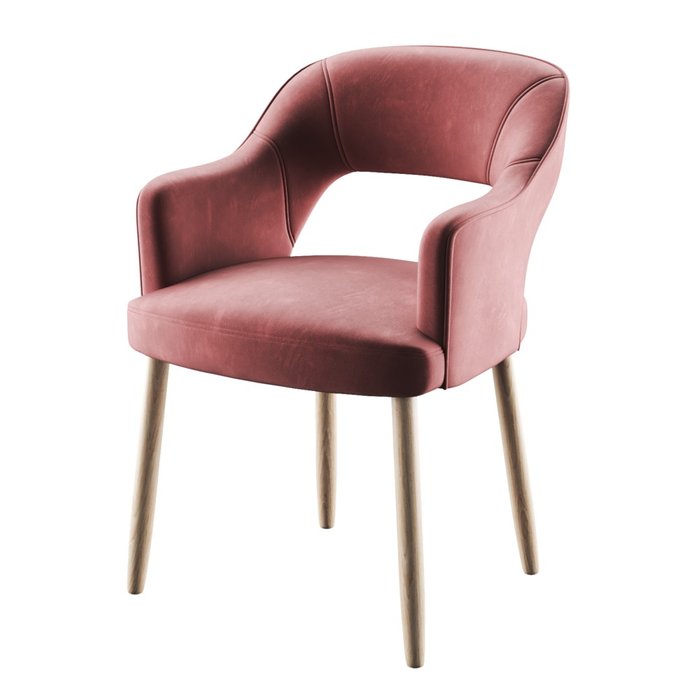 Стул-кресло мягкий Melia бордового цвета