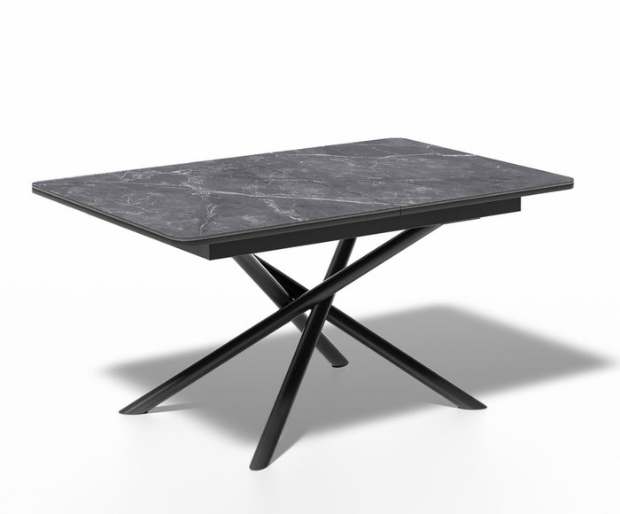 Раздвижной обеденный стол DK1200 черного цвета