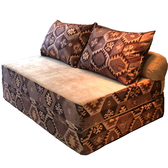 Бескаркасный диван-кровать Puzzle Bag Мехико XL коричневого цвета