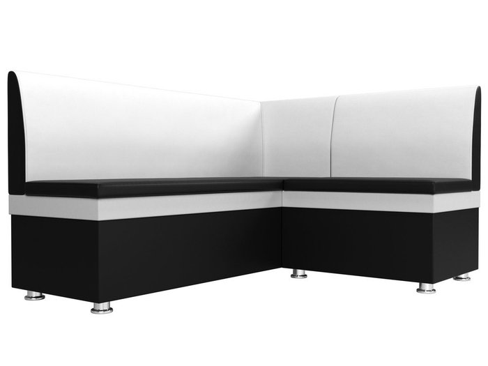 Угловой диван Уют черно-белого цвета (экокожа) - лучшие Угловые диваны в INMYROOM