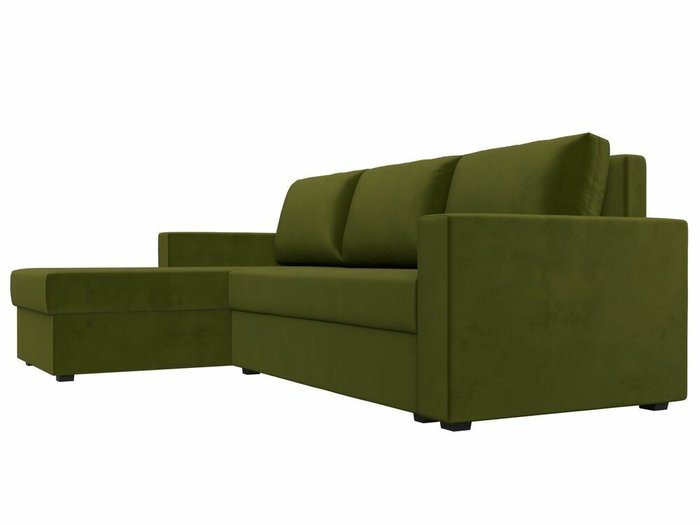 Угловой диван-кровать Траумберг Лайт зеленого цвета левый угол  - лучшие Угловые диваны в INMYROOM